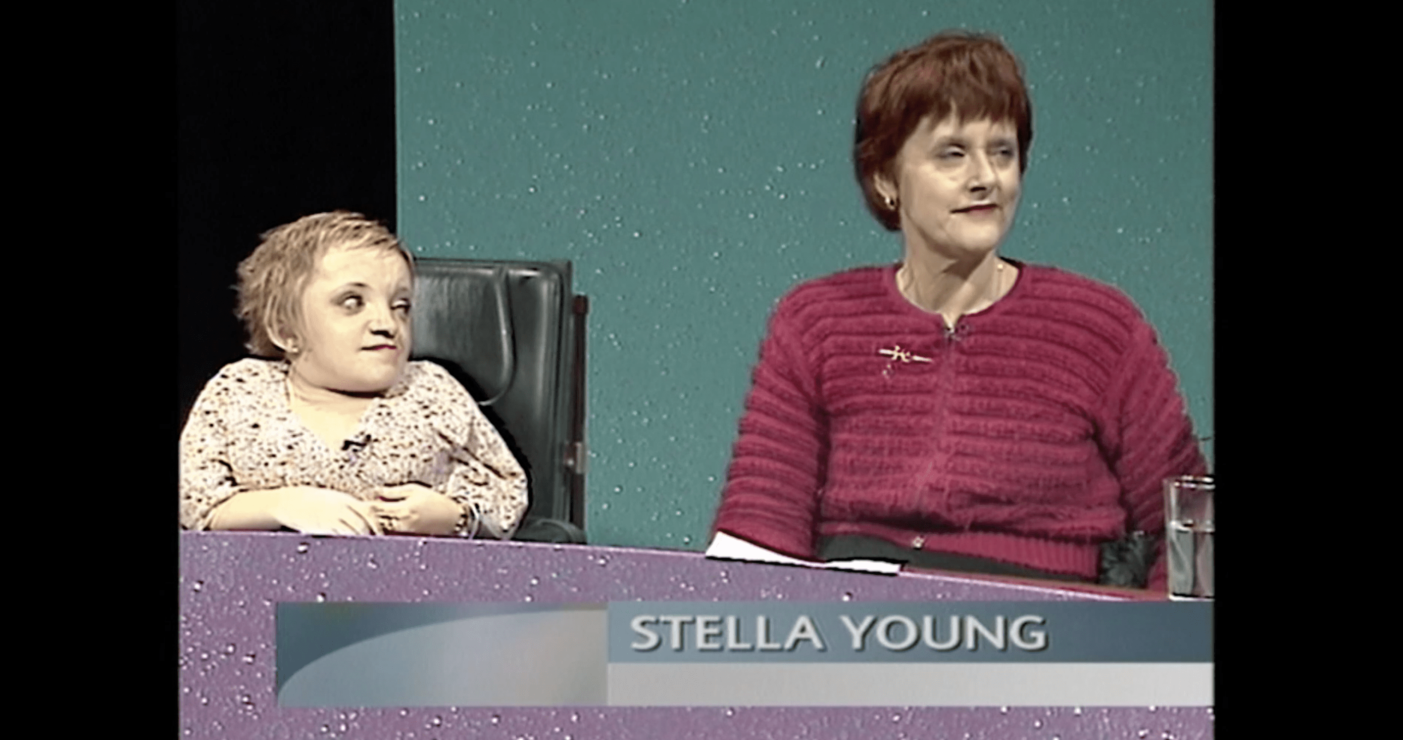 Stella on the panel of No Limits sitting next to co-host Janice Florence.