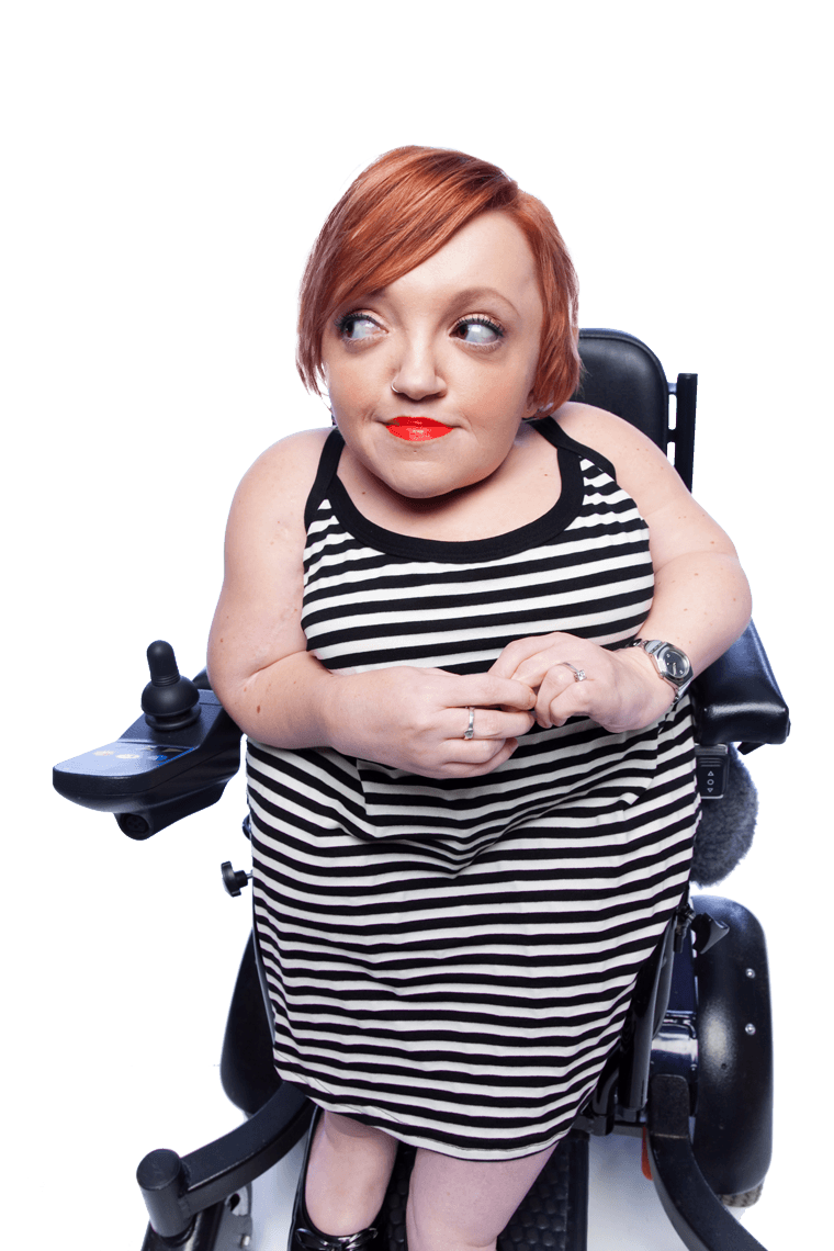 Stella Young looking off to the left